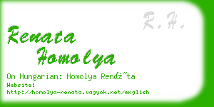 renata homolya business card